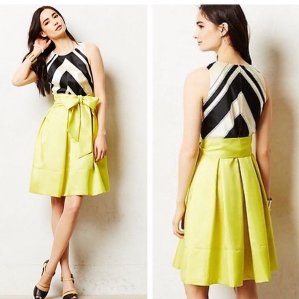 Anthropologie Moulinette Soeurs Miel Chevron Dress